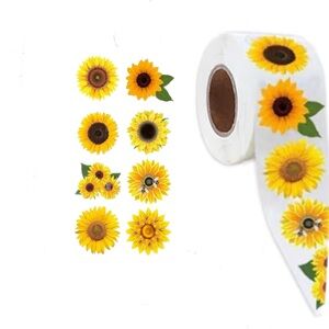 Sunflower Decorative Sticker Roll of 500